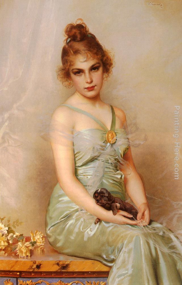 The Wounded Puppy painting - Vittorio Matteo Corcos The Wounded Puppy art painting